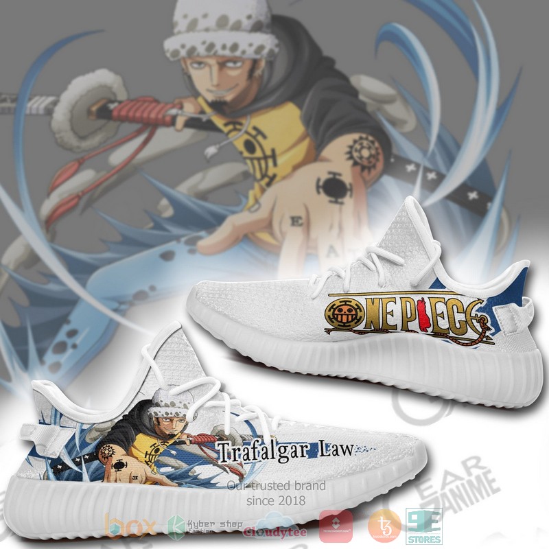 BEST Trafalgar Law One Piece Yeezy Shoes Sneaker 3 Trafalgar Law One Piece Anime Yeezy Shoes 1 2