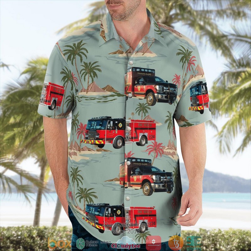 Treasure Island Pinellas County Florida Treasure Island Fire Department 3D Hawaii Shirt 3 Treasure Island Pinellas County Florida Treasure Island Fire Department 3D Hawaii Shirt 1 2