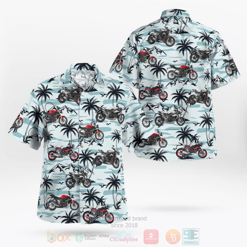 BEST Triumph Street Triple Motorcycle 3D Aloha Shirt word3
