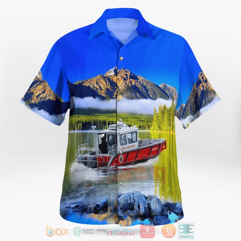 NEW Troy Fire Department Fire-Rescue Boat Hawaii Shirt, Shorts 3