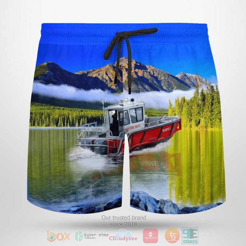 NEW Troy Fire Department Fire-Rescue Boat Hawaii Shirt, Shorts 7