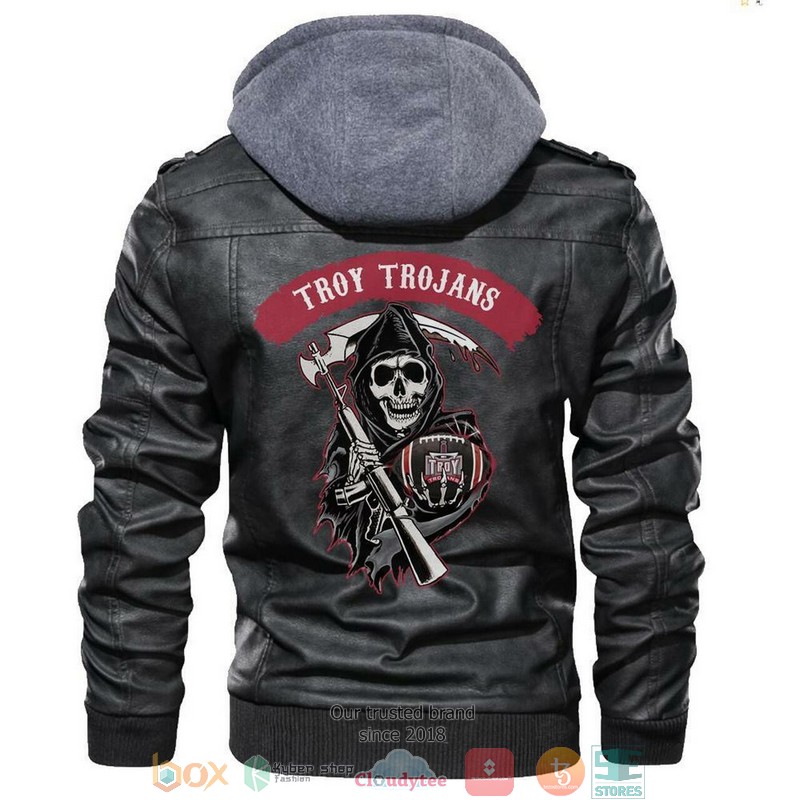 Troy Trojans NCAA Football Black Leather Jacket