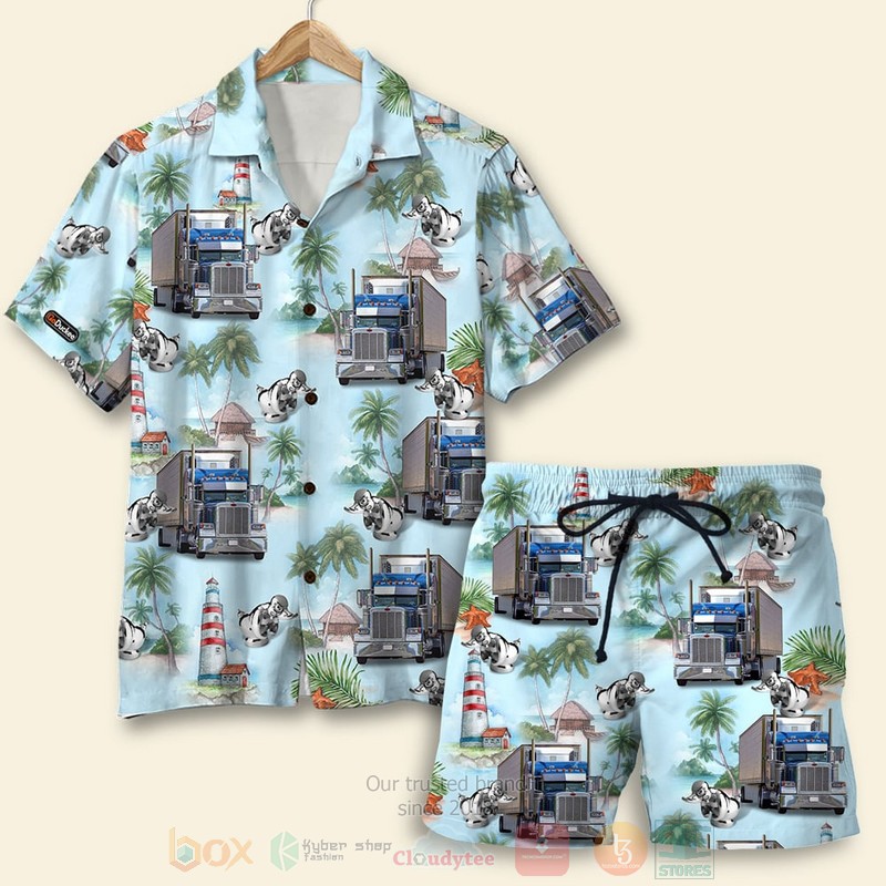 BEST Truck With Summer Background 3D Aloha Shirt, Short-Pants word2