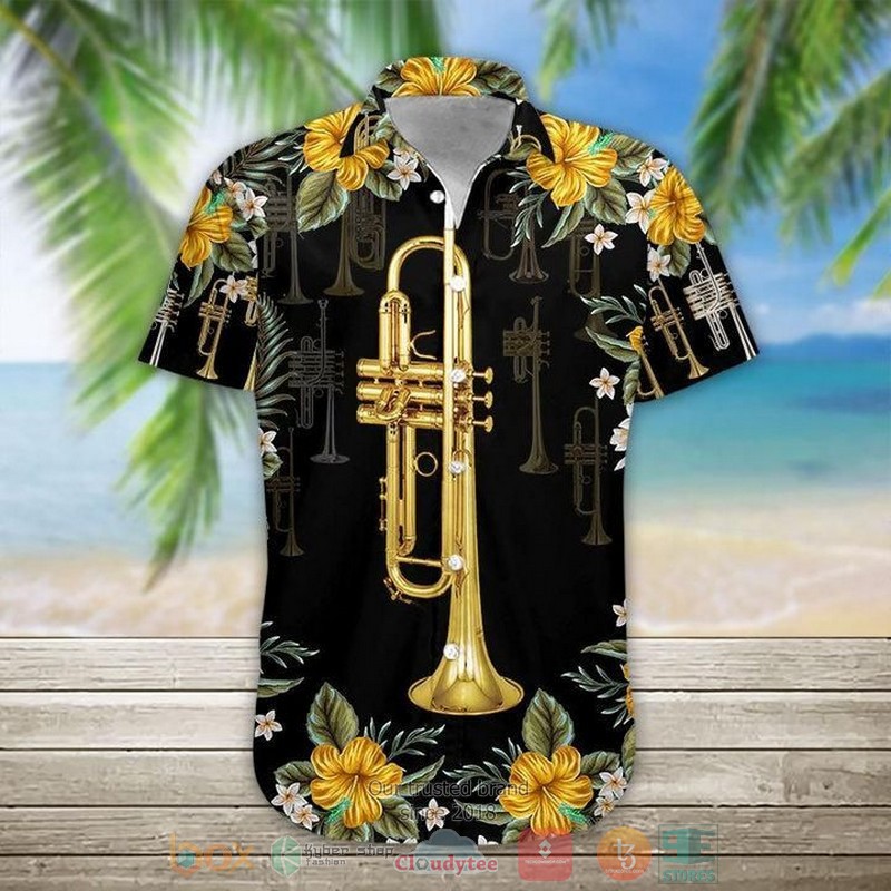 Trumpet Musical Instrument Hawaiian Hawaiian Shirt