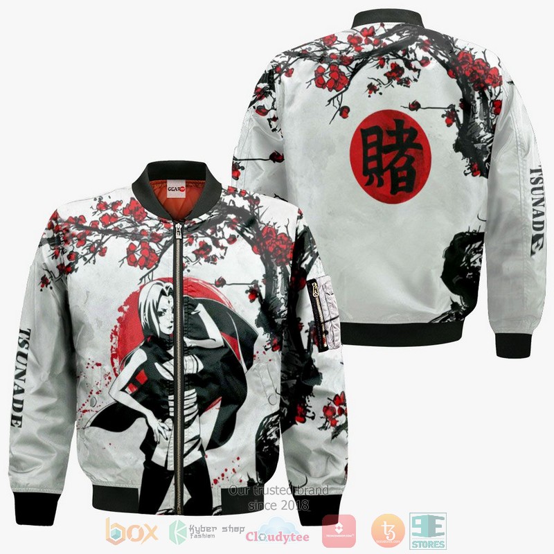 NEW Tsunade Japan Style Naruto Anime Full Printed 3D Sweater, Hoodie 4 Tsunade Japan Style Naruto Anime 3D Hoodie Bomber Jacket 1 2 3