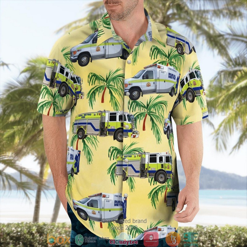 Tucson Arizona Rural Metro Fire Pima County 3D Hawaii Shirt 1 2