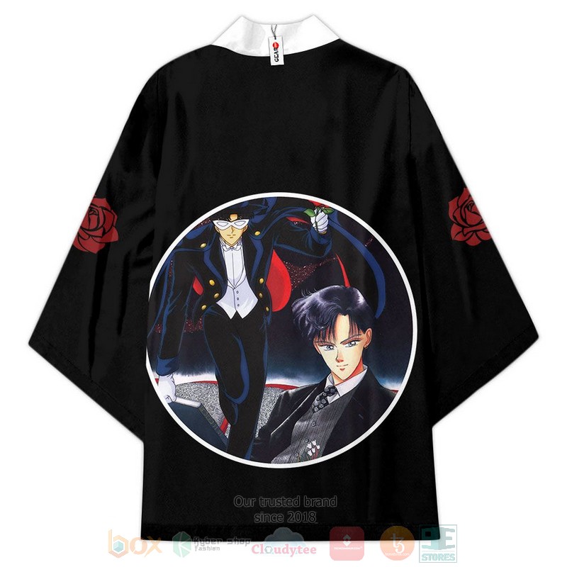 BEST Tuxedo Sailor Moon Anime Japan 3D Print Kimono 4 Tuxedo Sailor Moon Anime Inspired Kimono 1 2 3