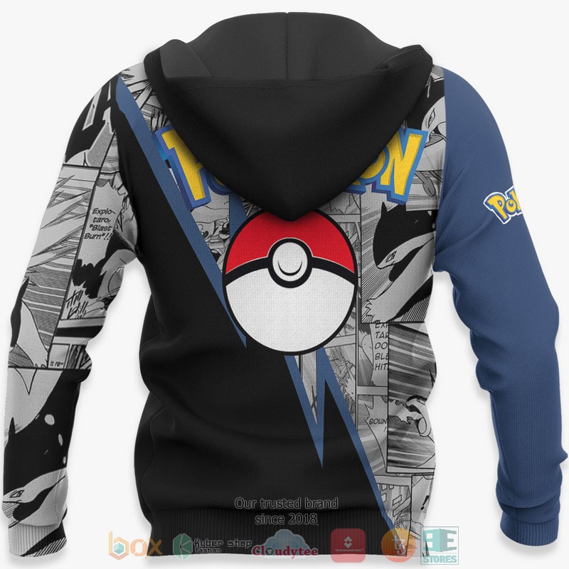 Typhlosion Anime Pokemon Mix Manga 3D Hoodie Bomber Jacket 1 2 3 4