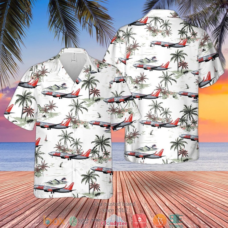 UK Airlines Jet2 Boeing 737-800 Limited Hawaiian Shirt word1
