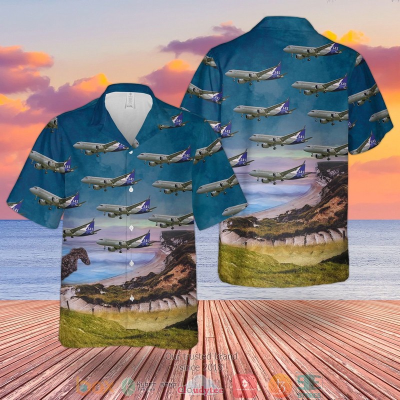 NEW UK Airlines Scandinavian Airlines SAS Airbus A320neo Hawaii Shirt, Shorts 9 UK Airlines Scandinavian Airlines SAS Airbus A320neo Hawaiian Shirt Shorts