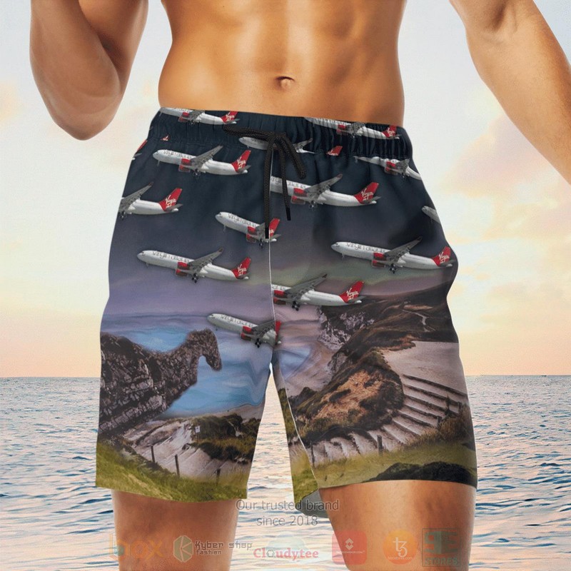 BEST UK Airlines Virgin Atlantic Airbus A330-300 Aloha Shirt, Beach Short 5 UK Airlines Virgin Atlantic Airbus A330 300 Hawaiian Shirt Short 1 2 3 4