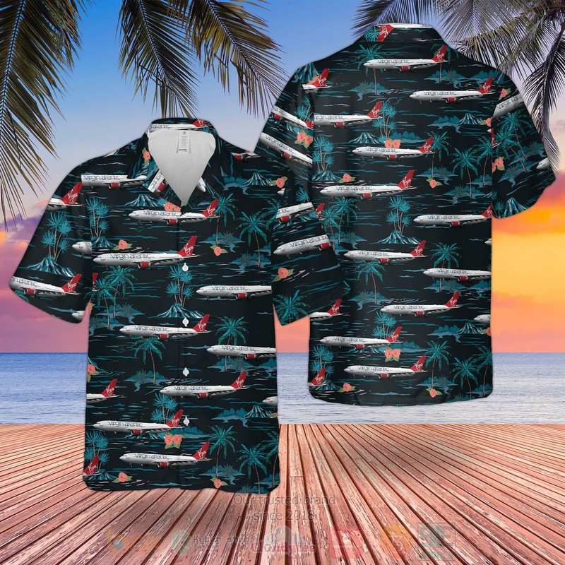 UK Airlines Virgin Atlantic Airbus a330 200 Hawaiian Shirt