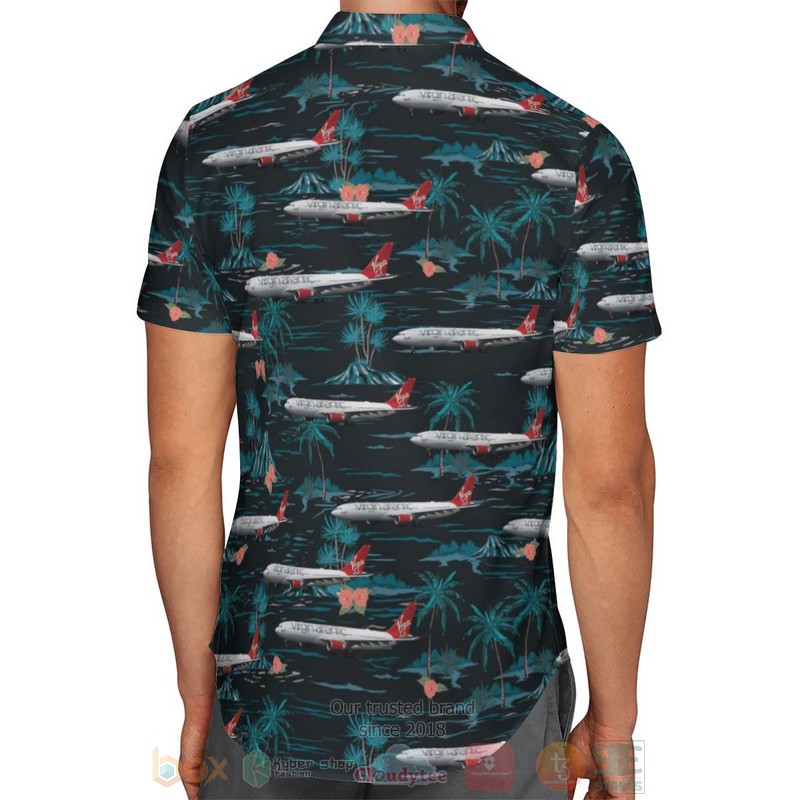 BEST UK Airlines Virgin Atlantic Airbus A330-200 3D Aloha Shirt 3 UK Airlines Virgin Atlantic Airbus a330 200 Hawaiian Shirt 1 2
