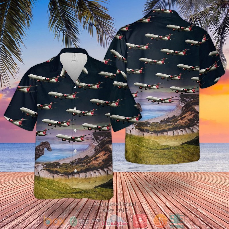 NEW UK Airlines Virgin Atlantic Boeing 787-9 Dreamliner Hawaii Shirt, Shorts 6 UK Airlines Virgin Atlantic Boeing 787 9 Dreamliner Hawaiian Shirt Shorts