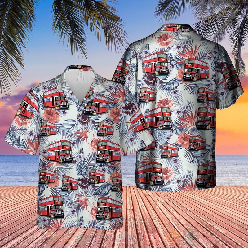 BEST UK Double-Decker Bus Bristol Lodekka 3D Aloha Shirt 1 UK Double Decker Bus Bristol Lodekka Hawaiian Shirt