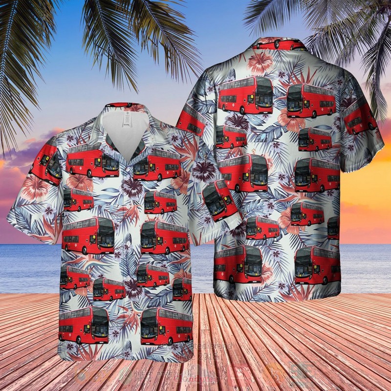 BEST UK Double-Decker Bus 3D Aloha Shirt 1 UK Double Decker Bus Hawaiian Shirt
