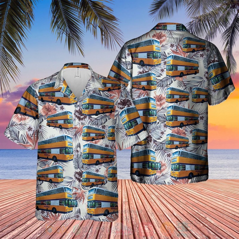BEST UK Double-Decker Bus Leyland Atlantean 3D Aloha Shirt 2 UK Double Decker Bus Leyland Atlantean Hawaiian Shirt