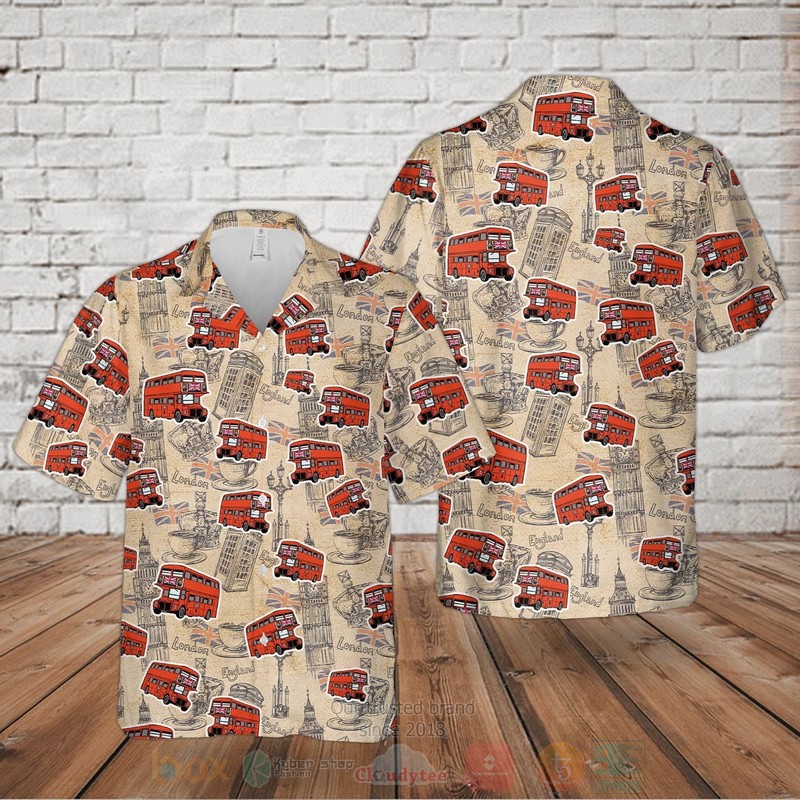 BEST UK Double-Decker Bus Routemaster 3D Aloha Shirt 3 UK Double Decker Bus Routemaster Hawaiian Shirt