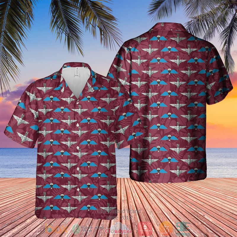 UK Parachute Regiment Wings Badge Hawaiian Shirt