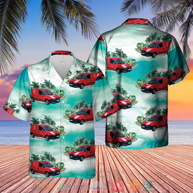 UK Royal Mail Delivery Van Hawaiian Shirt