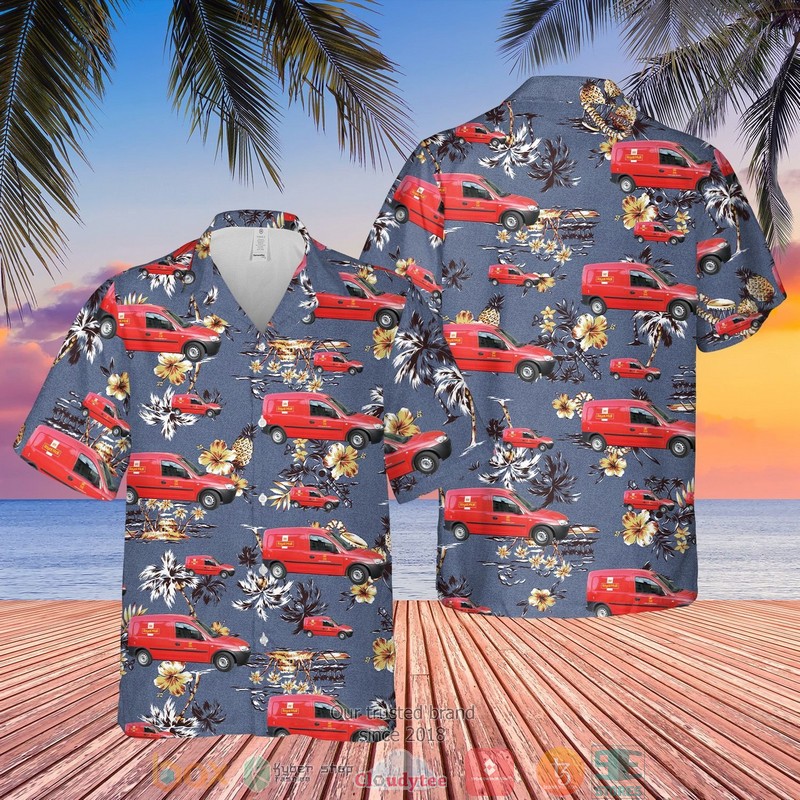 UK Royal Mail Van Navy Hawaiian Shirt