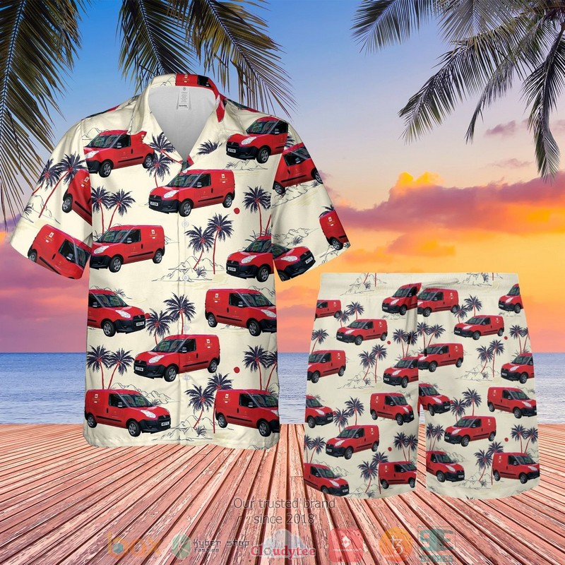 NEW UK Royal Mail Van palm tree Hawaii Shirt, Shorts 14 UK Royal Mail Van palm tree Hawaiian Shirt Shorts