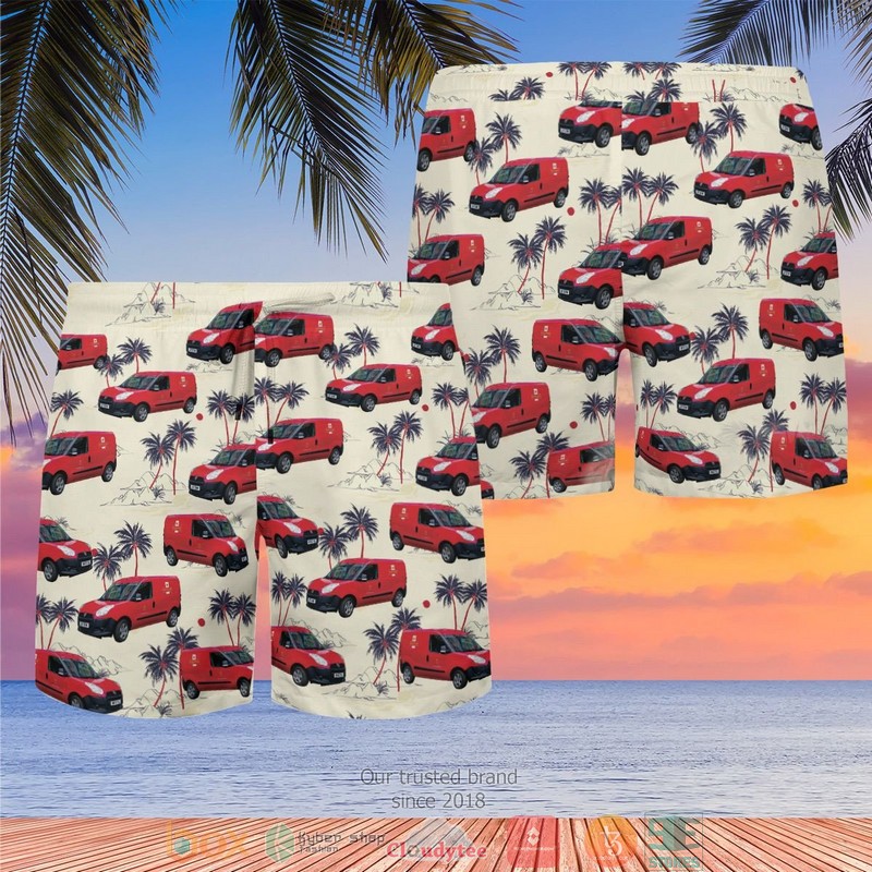 NEW UK Royal Mail Van palm tree Hawaii Shirt, Shorts 3 UK Royal Mail Van palm tree Hawaiian Shirt Shorts 1 2