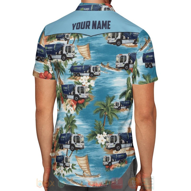 BEST UK Waste Collector Truck Custom Name 3D Aloha Shirt 2 UK Waste Collector Truck Custom Name Hawaiian Shirt 1
