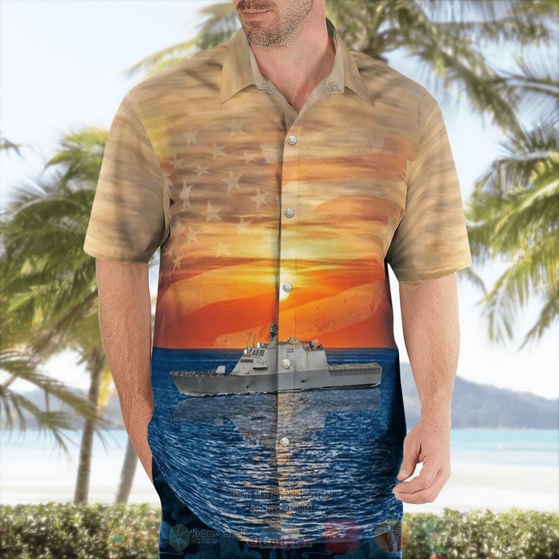 BEST USS Freedom LCS-1 Freedom-class littoral combat ship 3D Aloha Shirt word3