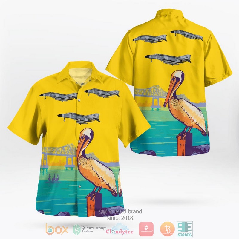 US Air Force Louisiana Air National Guard 159th Fighter Wing McDonnell F-4C Phantom II Hawaiian Shirt word2