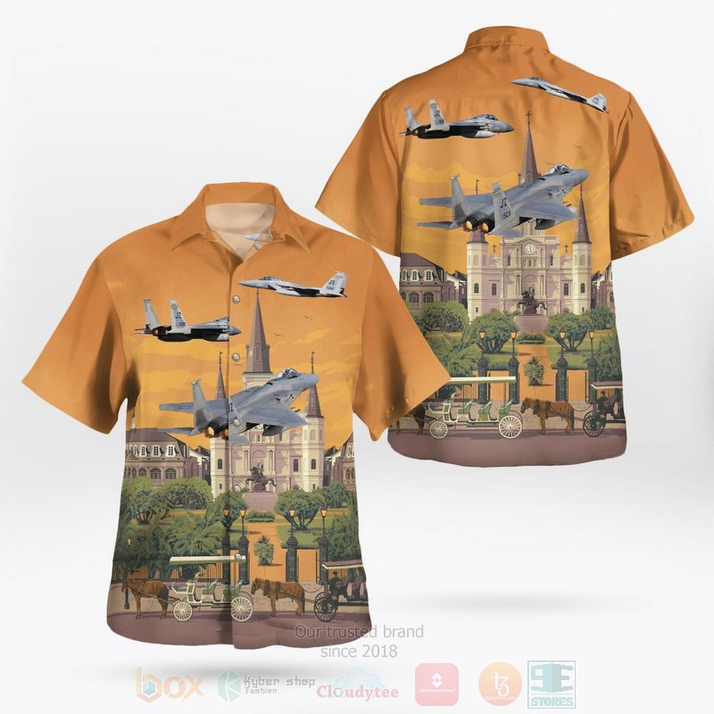 BEST US Air Force Louisiana Air National Guard F-15 Eagle 3D Aloha Shirt word1