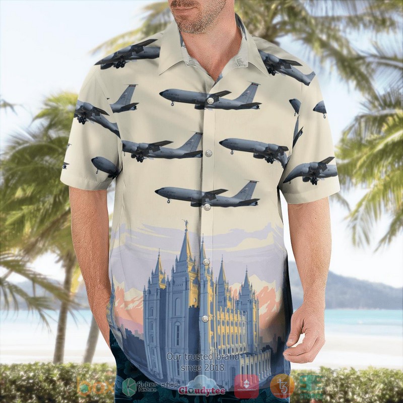 US Air Force Utah Air National Guard Boeing KC-135R Stratotanker 717-148 Hawaiian Shirt 3 US Air Force Utah Air National Guard Boeing KC-135R Stratotanker 717-148 Hawaiian Shirt word1