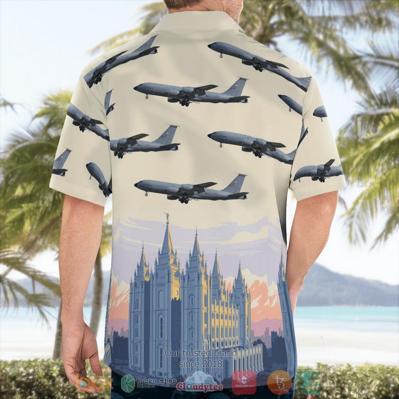 US Air Force Utah Air National Guard Boeing KC-135R Stratotanker 717-148 Hawaiian Shirt 4 US Air Force Utah Air National Guard Boeing KC-135R Stratotanker 717-148 Hawaiian Shirt word1
