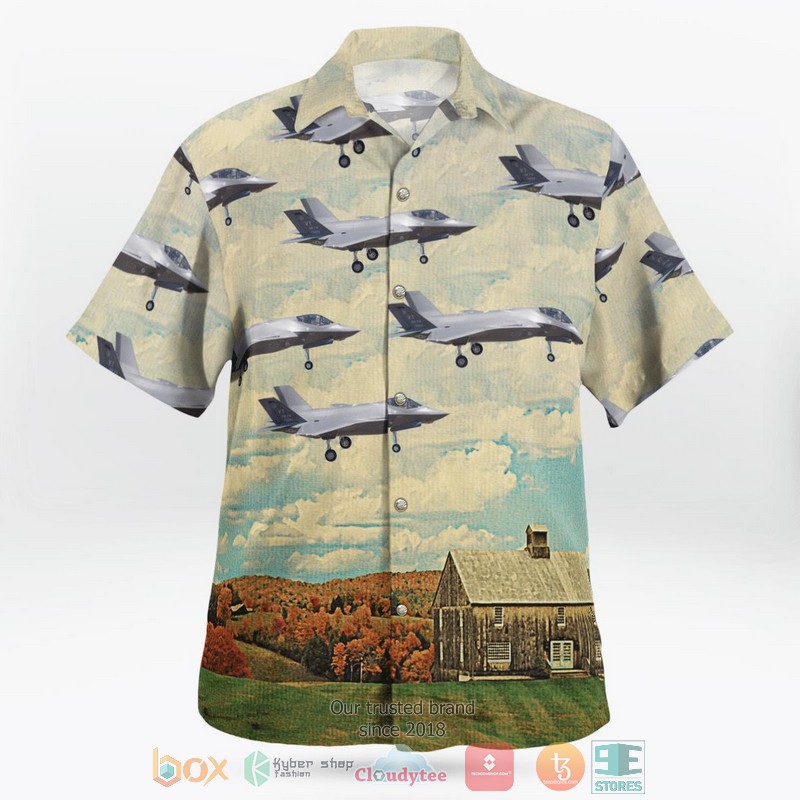 US Air Force Vermont Air National Guard Lockheed Martin F-35A Lightning II Hawaiian Shirt 3 US Air Force Vermont Air National Guard Lockheed Martin F-35A Lightning II Hawaiian Shirt word1