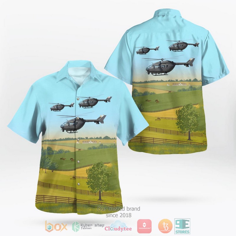 US Army Kentucky Army National Guard UH-72A Lakota Helicopter Hawaiian Shirt word2