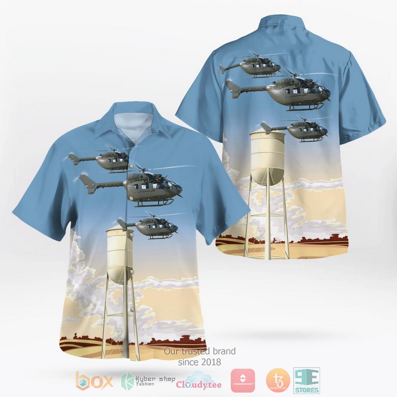 US Army Oklahoma Army National Guard UH-72A Lakota Hawaiian Shirt word3