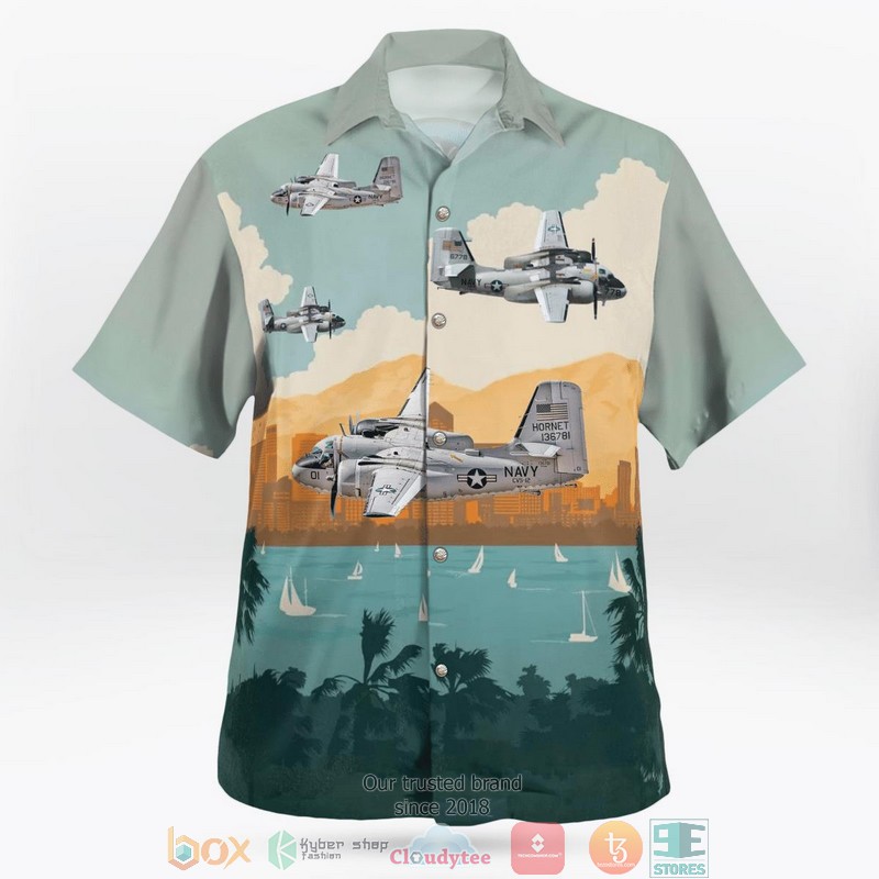NEW US Navy Grumman C-1 Trader Of VRC-50 Foo Dogs Hawaii Shirt word3