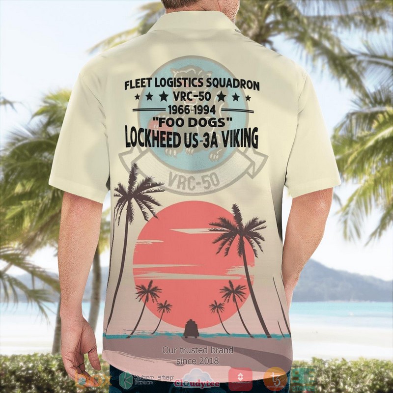 NEW US Navy Lockheed US-3A Viking Of VRC-50 Foo Dogs Hawaii Shirt 2 NEW US Navy Lockheed US-3A Viking Of VRC-50 Foo Dogs Hawaii Shirt word2