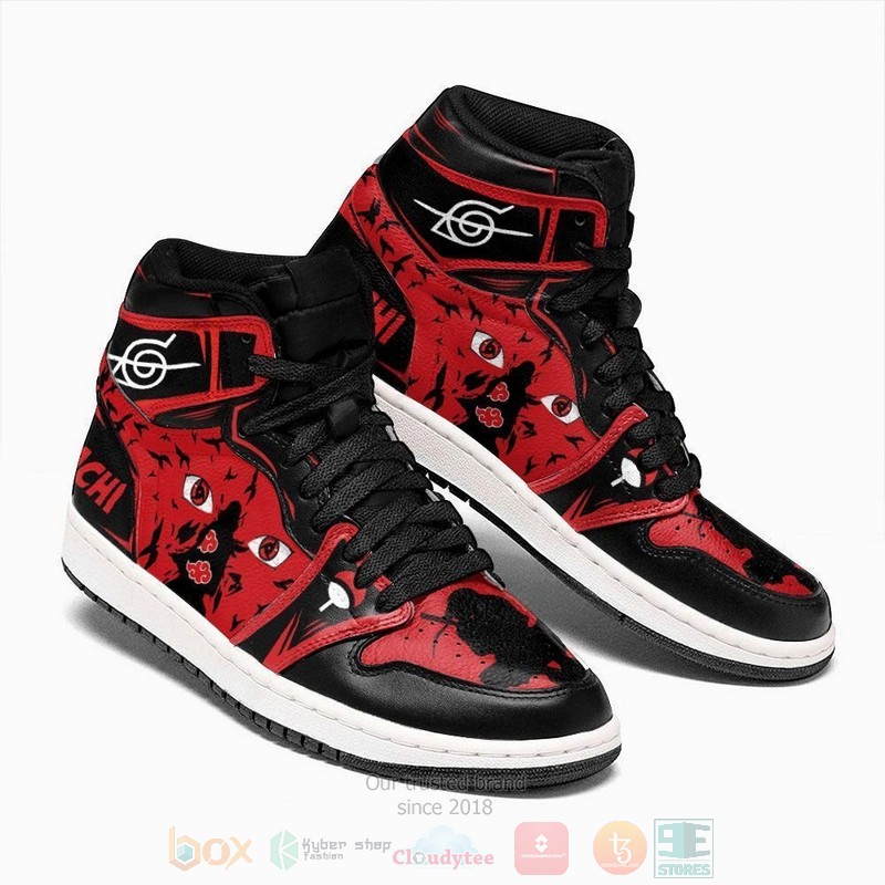 Uchiha Itachi Eyes Naruto Custom Anime Air Jordan High Top Shoes 1