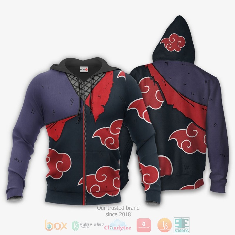 Uchiha Sasuke Akatsuki Fighting Anime 3D Hoodie Bomber Jacket