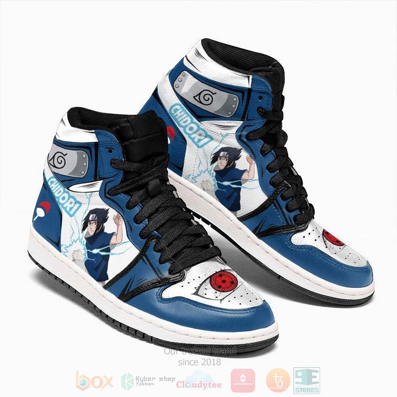 Uchiha Sasuke Chidori Skill Naruto Custom Anime Air Jordan High Top Shoes 1