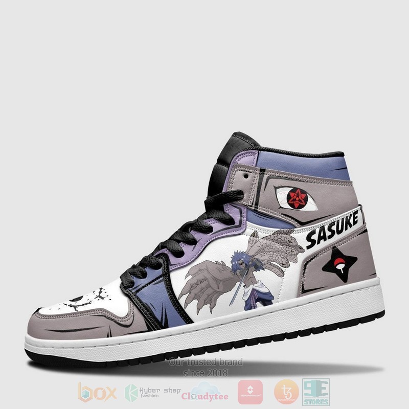 BEST Anime Uchiha Sasuke Cursed Naruto Custom Air Jordan High Top Sneakers 3 Uchiha Sasuke Cursed Naruto Custom Anime Air Jordan High Top Shoes 1 2