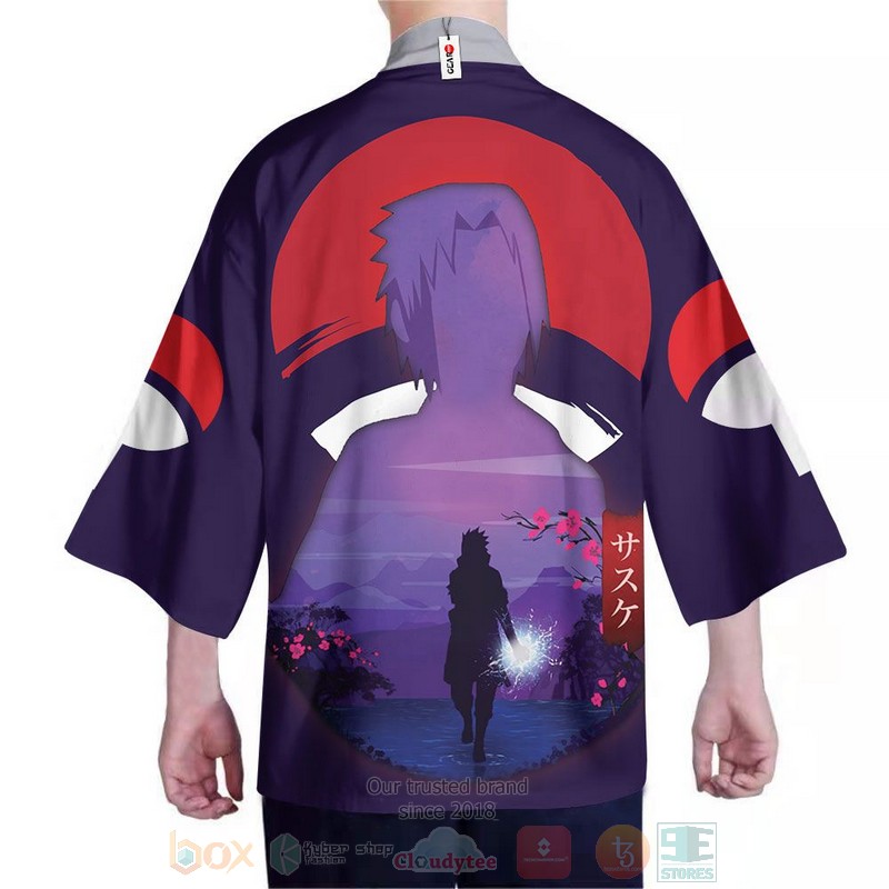 Uchiha Sasuke Naruto Anime Purple Inspired Kimono