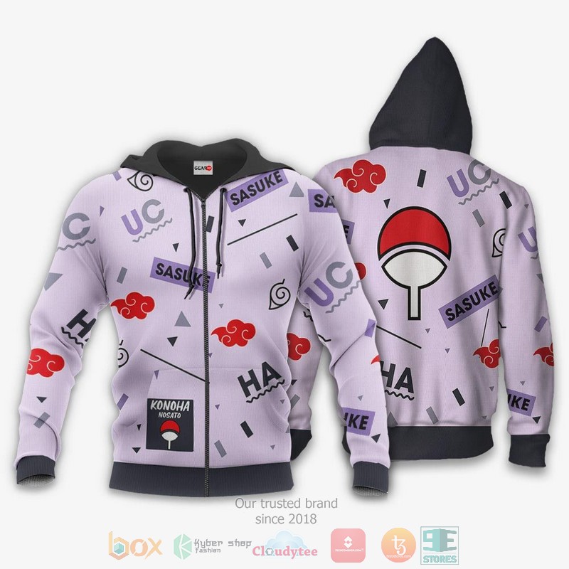 NEW Uchiha Sasuke Symbols Anime Stores Full Printed 3D Sweater, Hoodie 12 Uchiha Sasuke Symbols Anime Stores 3D Hoodie Bomber Jacket