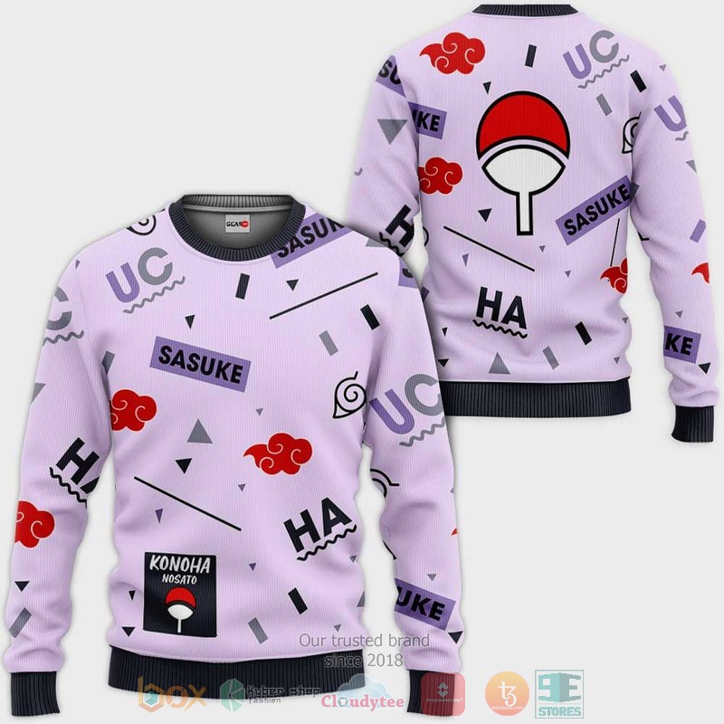 NEW Uchiha Sasuke Symbols Anime Stores Full Printed 3D Sweater, Hoodie 2 Uchiha Sasuke Symbols Anime Stores 3D Hoodie Bomber Jacket 1