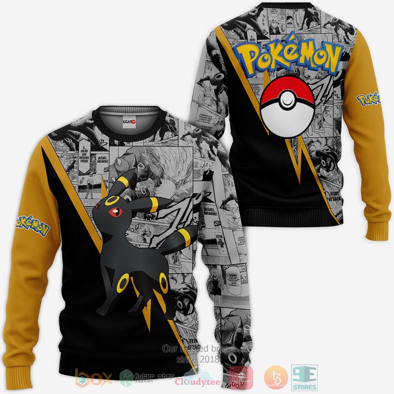 NEW Umbreon Anime Pokemon Mix Manga Full Printed 3D Sweater, Hoodie 2 Umbreon Anime Pokemon Mix Manga 3D Hoodie Bomber Jacket 1