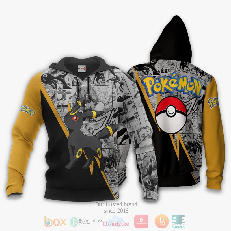 NEW Umbreon Anime Pokemon Mix Manga Full Printed 3D Sweater, Hoodie 3 Umbreon Anime Pokemon Mix Manga 3D Hoodie Bomber Jacket 1 2