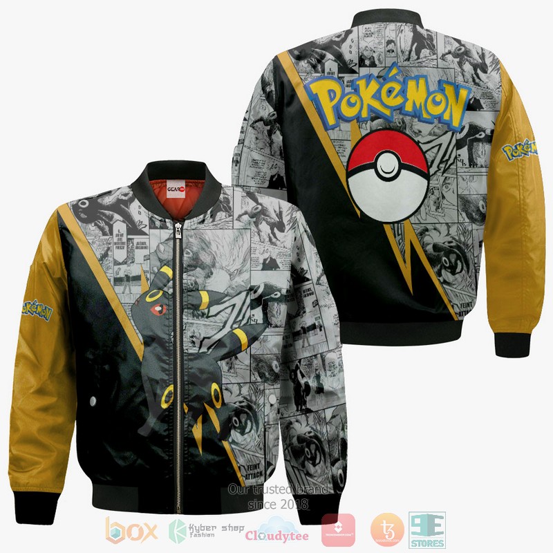 NEW Umbreon Anime Pokemon Mix Manga Full Printed 3D Sweater, Hoodie 4 Umbreon Anime Pokemon Mix Manga 3D Hoodie Bomber Jacket 1 2 3