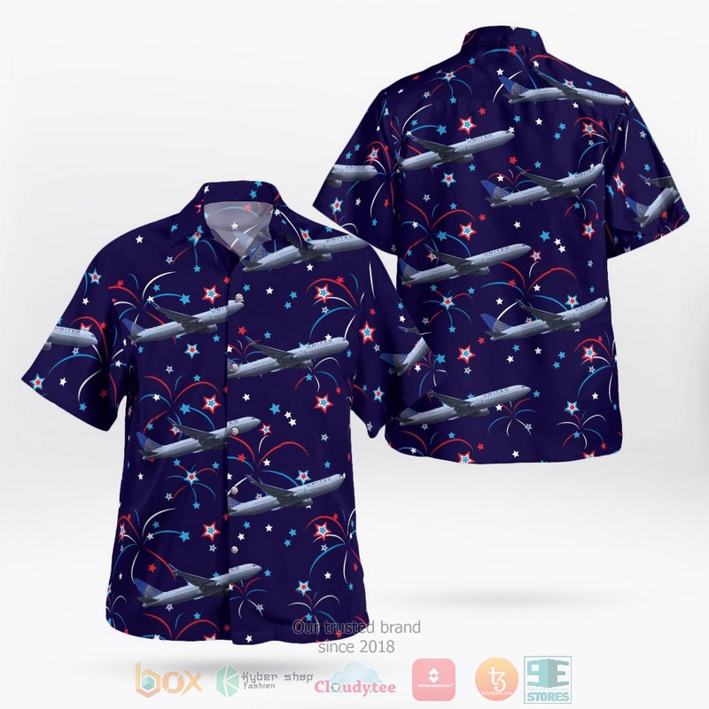 United Airlines Boeing 767 300ER Happy New Year Hawaiian Shirt