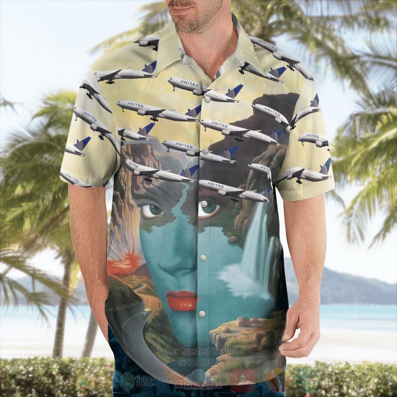 BEST United Airlines Boeing 777-200 777 3D Aloha Shirt 4 BEST United Airlines Boeing 777-200 777 3D Aloha Shirt word1
